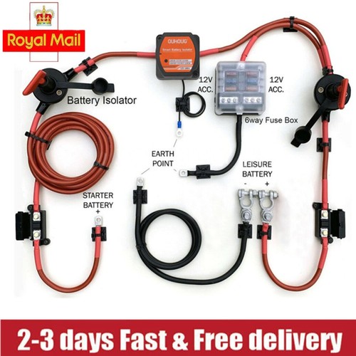 Split charge relay kit - charge,