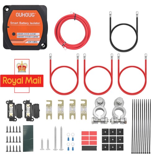 Split charge relay kit - 5m, 12v