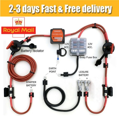 Split charge relay kit - charge,