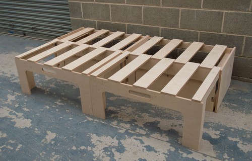 Campervan sliding bed - sliding, seat